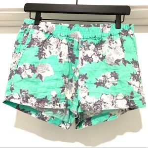 Kut From the Kloth Green Floral Linen Shorts-4